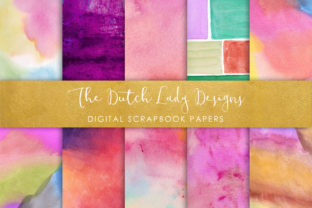 Download Waterpaint Texture Scrapbook Papers Multicolor - Premium Bundle