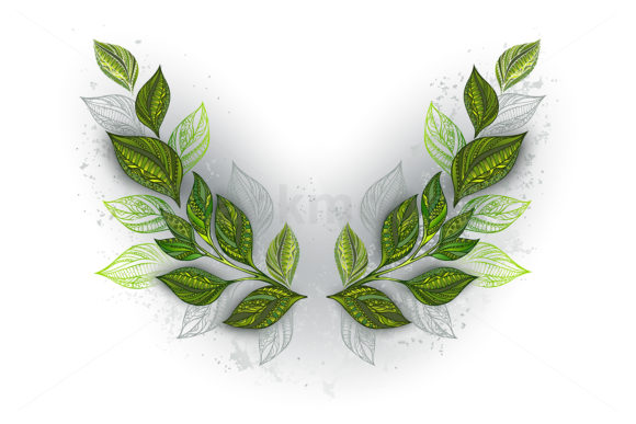 Download Symmetrical Pattern with Tea Leaves - Symmetric Collection